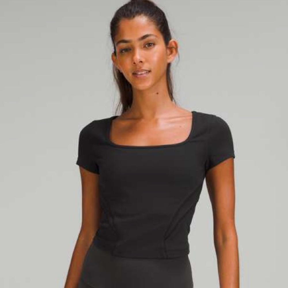 Lululemon Square Neck Mesh and Nulu Yoga T-Shirt